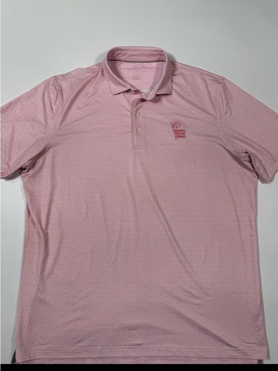 johnnie-O Other - Johnnie-O Polo Shirt XL Pink Geo Print Valero Texas Open Golf Performance